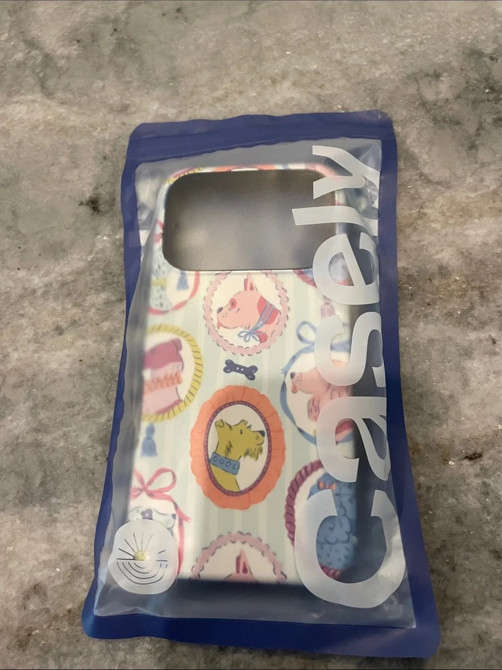 Casely IPhone 17 Pro Case — Pastel Cameo Pets (Blue/Pink/Yellow)